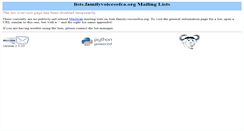 Desktop Screenshot of lists.familyvoicesofca.org