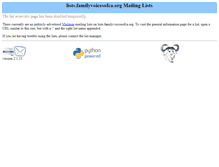 Tablet Screenshot of lists.familyvoicesofca.org